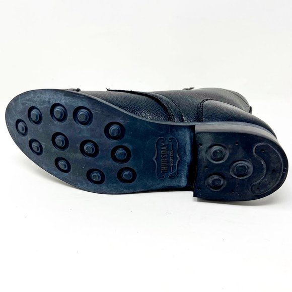 Thursday Boot Co Womens Black Vegan Leather Captain Handcrafted Leather - Picture 5 of 6